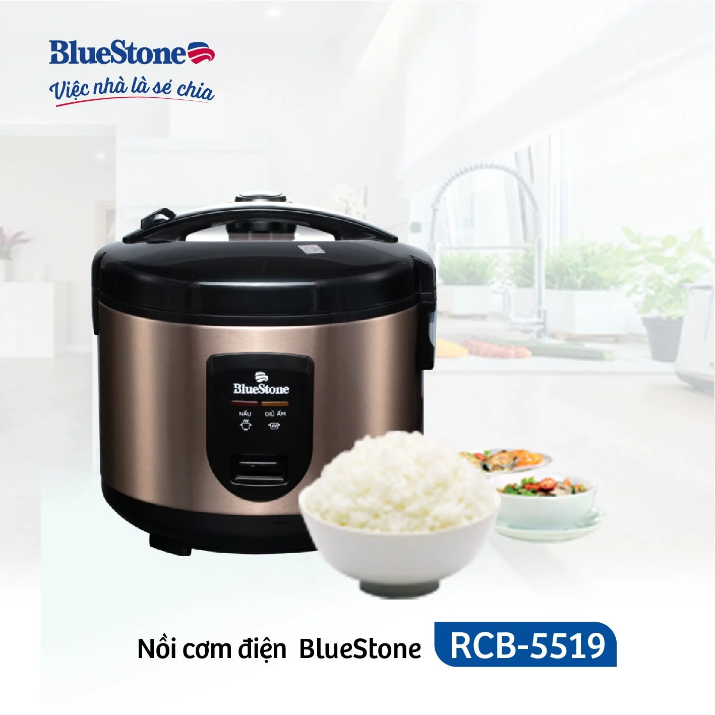 Nồi cơm điện Bluestone RCB-5519 1.8L