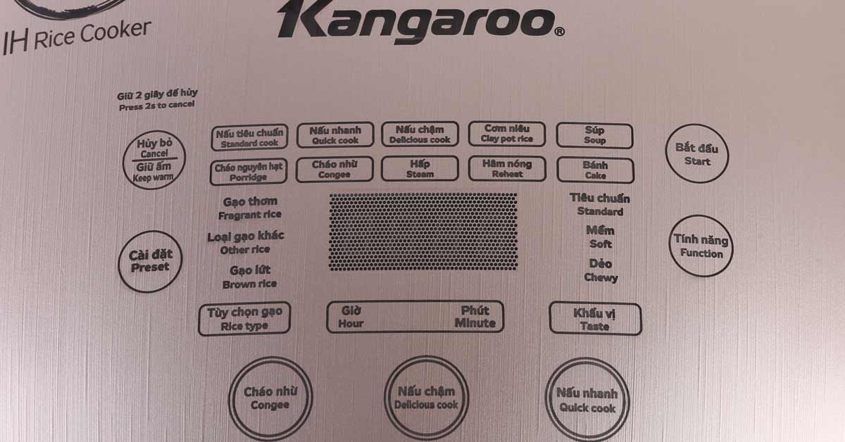 Nồi cơm điện cao tần 1,8L Kangaroo KG599