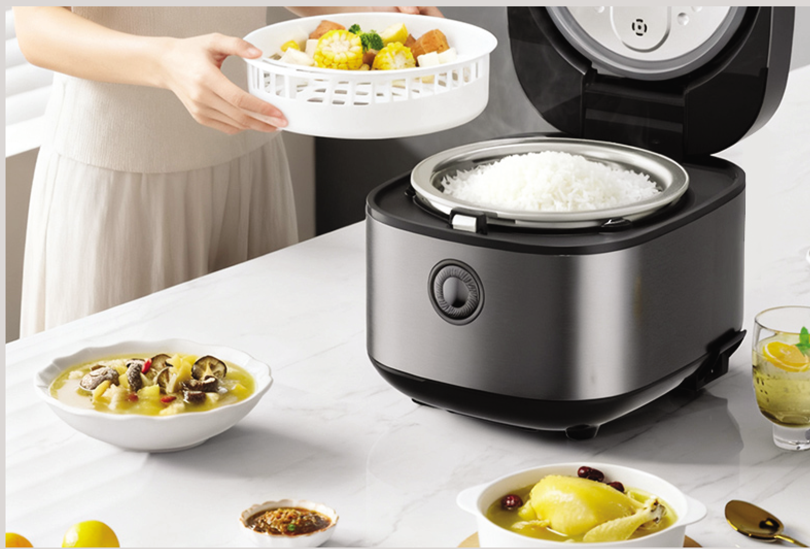 Nồi cơm điện cao tần Coex 1.5 lít CR-3480IHS lòng nồi inox 304
