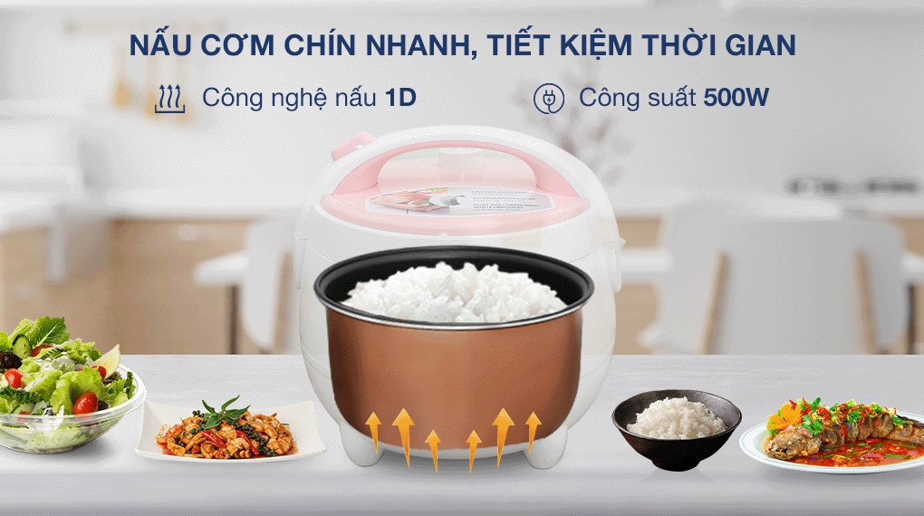 Nồi cơm điện cơ 1,2L Sunhouse SHD8217W