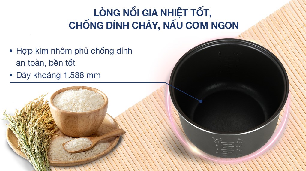 Nồi cơm điện cơ 1,8L Panasonic SR-MVN18FRAX