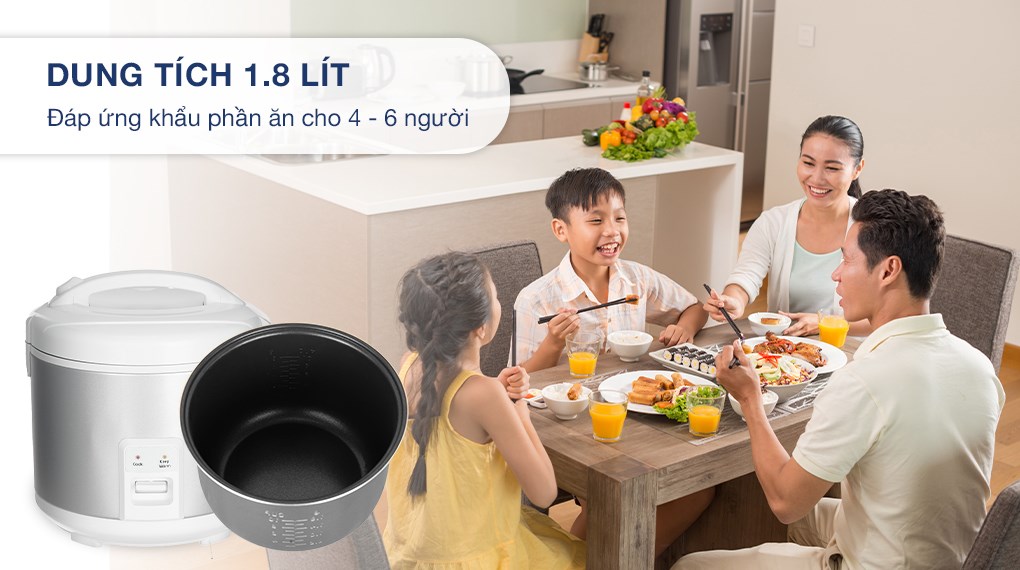 Nồi cơm điện cơ 1,8L Panasonic SR-MVN18LRAX