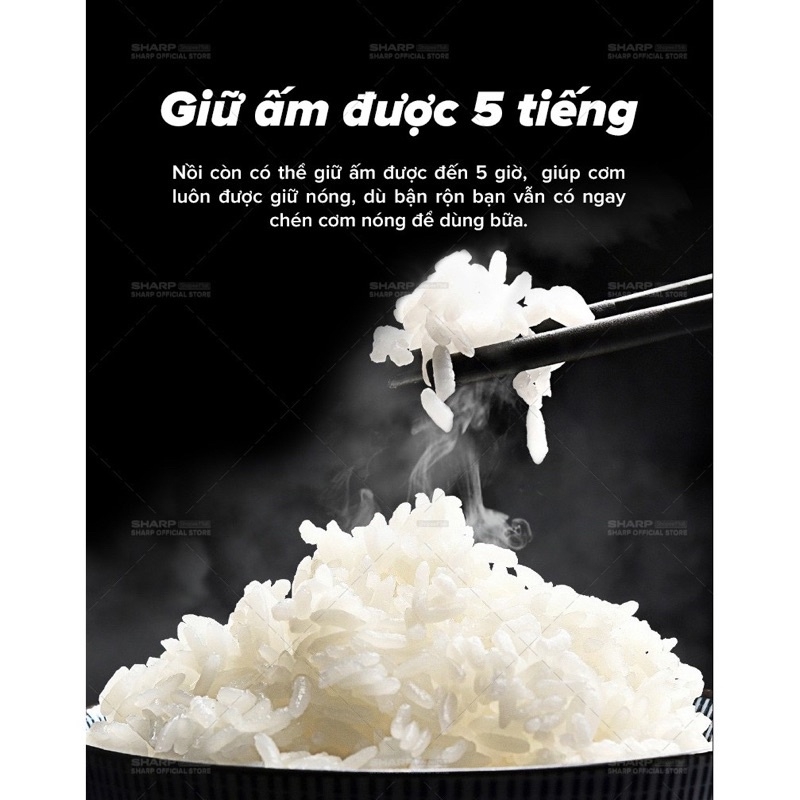 Nồi cơm điện 1,8L Sharp KS-N192ETV SP- Thailand