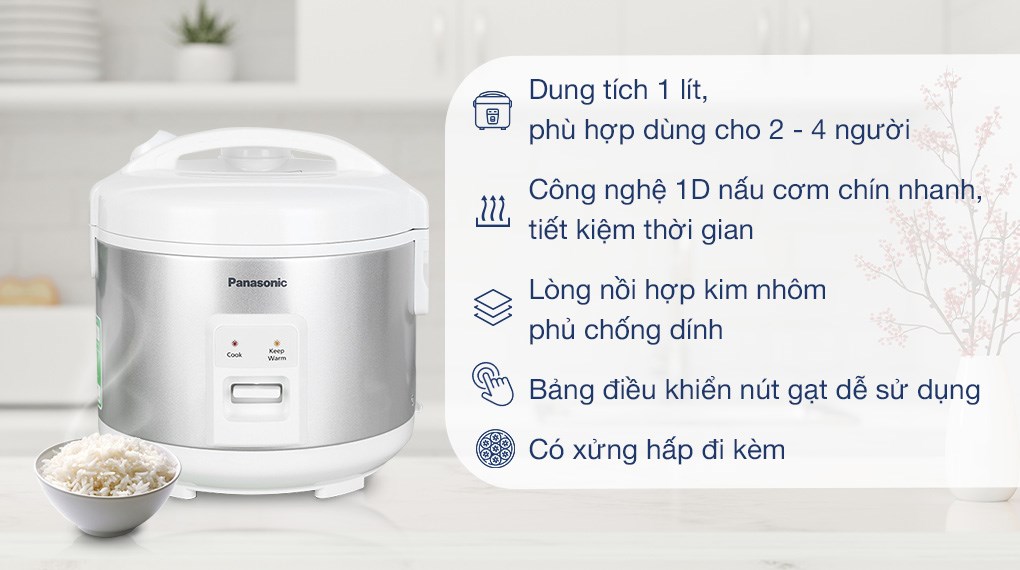 Nồi cơm điện cơ 1L Panasonic SR-MVN10LRAX