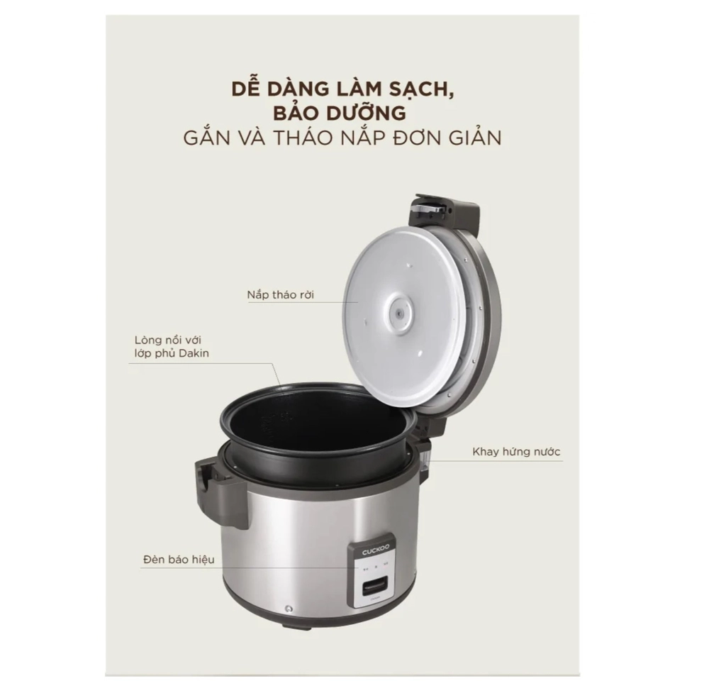 Nồi cơm điện cơ 6,3L Cuckoo CR-3555/BKSTVNCRCV