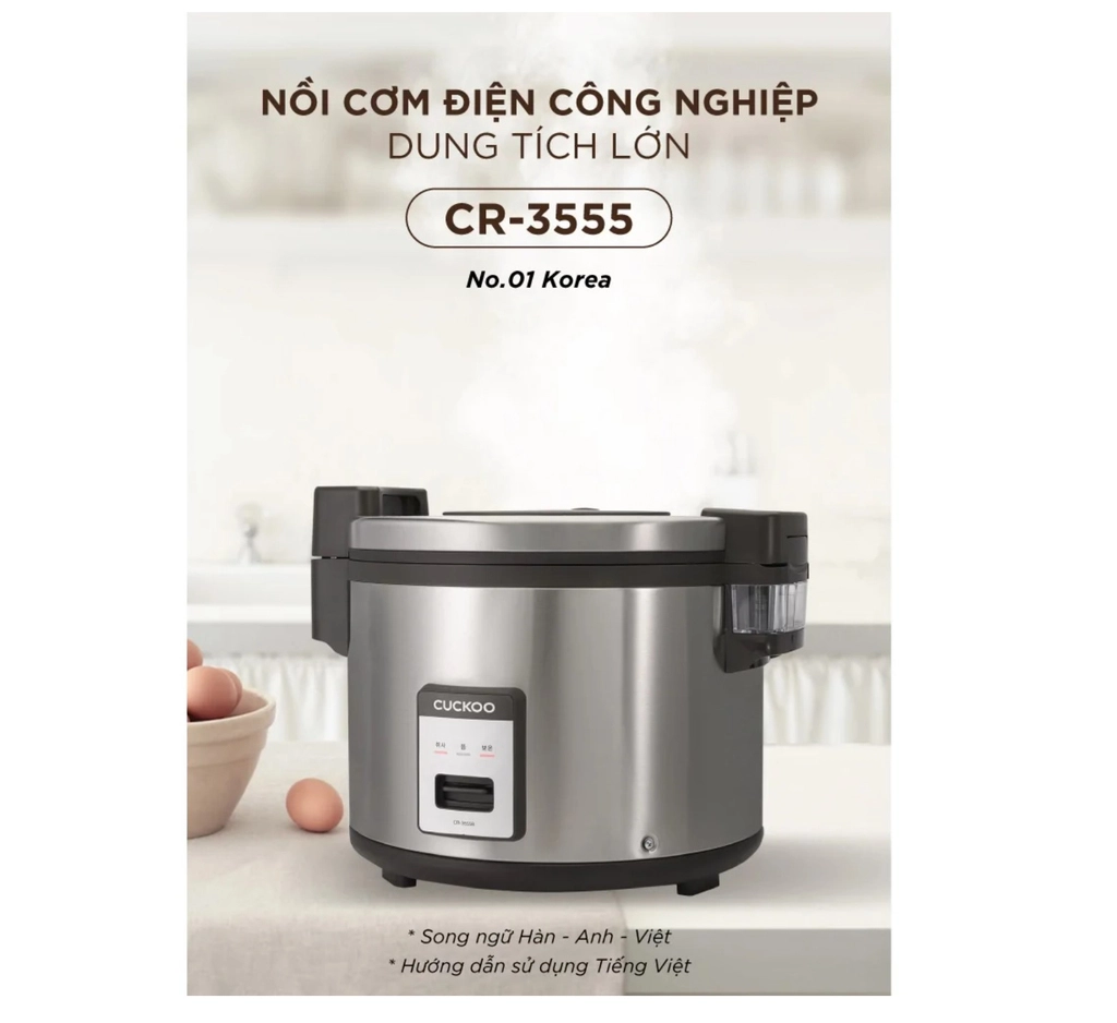 Nồi cơm điện cơ 6,3L Cuckoo CR-3555/BKSTVNCRCV