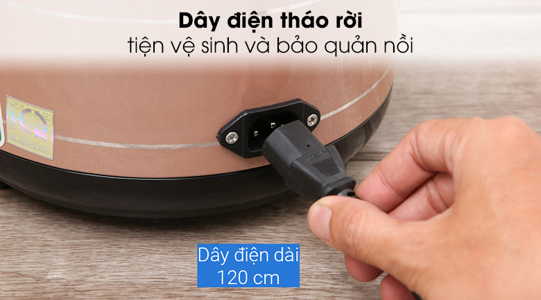 Nồi cơm điện cơ nắp rời 1,2L Sunhouse SHD8105