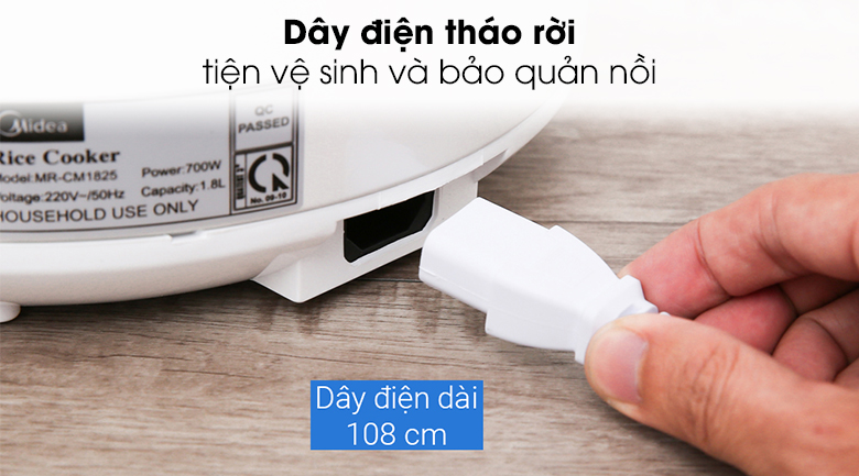 Nồi cơm điện Midea 1.8L MR-CM1825