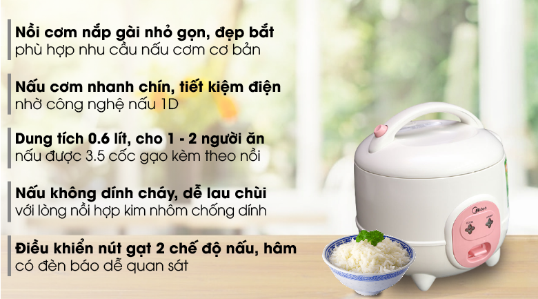 Nồi cơm điện Midea CM06SA