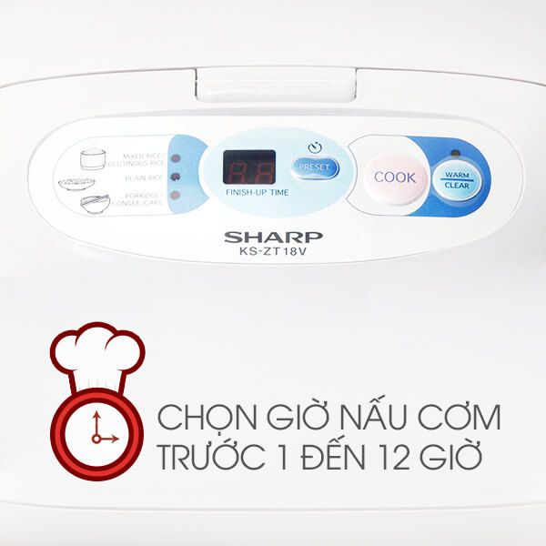 Nồi cơm điện Sharp 1.8L KS-ZT18/V