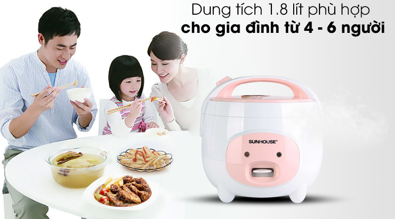 Nồi cơm điện Sunhouse 1.8L SHD8607W