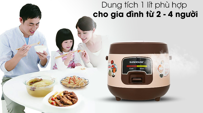 Nồi cơm điện Sunhouse 1L SHD8208C