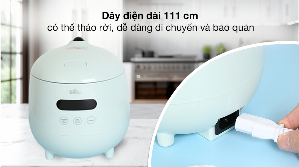 Nồi cơm điện tử 0,3L Bear DFB-B12F1