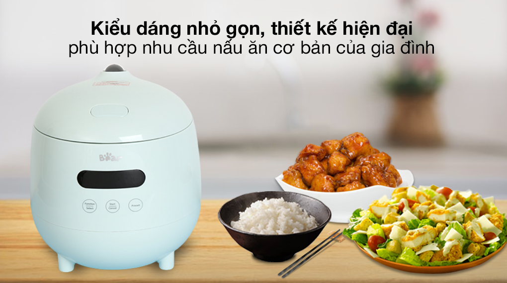 Nồi cơm điện tử 0,3L Bear DFB-B12F1