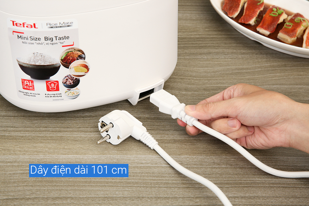 Nồi cơm điện tử 0,7L Tefal Rice Mate Mini RK515168