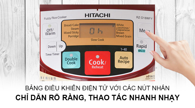 Nồi cơm điện tử 1,8L Hitachi RZ-D18WFY (RE)