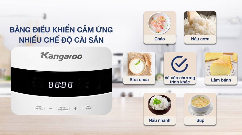 Nồi cơm điện tử 1,8L Kangaroo KG18DR9