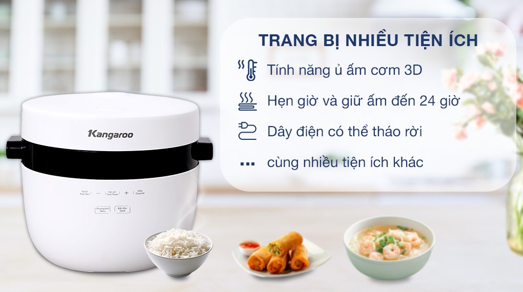 Nồi cơm điện tử 1,8L Kangaroo KG18DR9