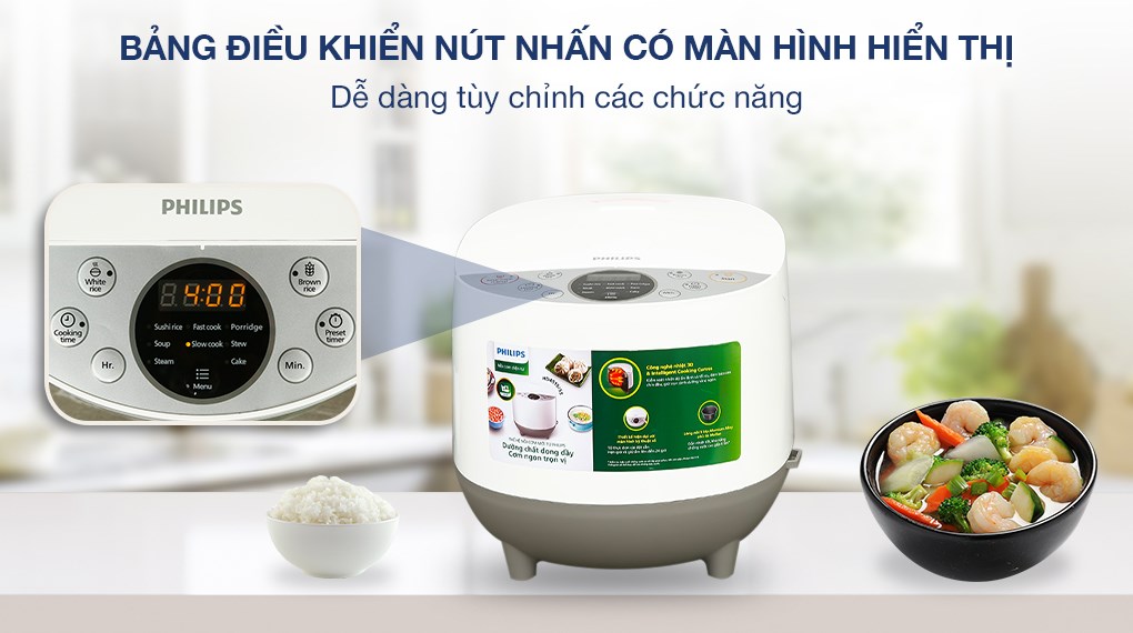 Nồi cơm điện tử 1,8L Philips HD4515/55