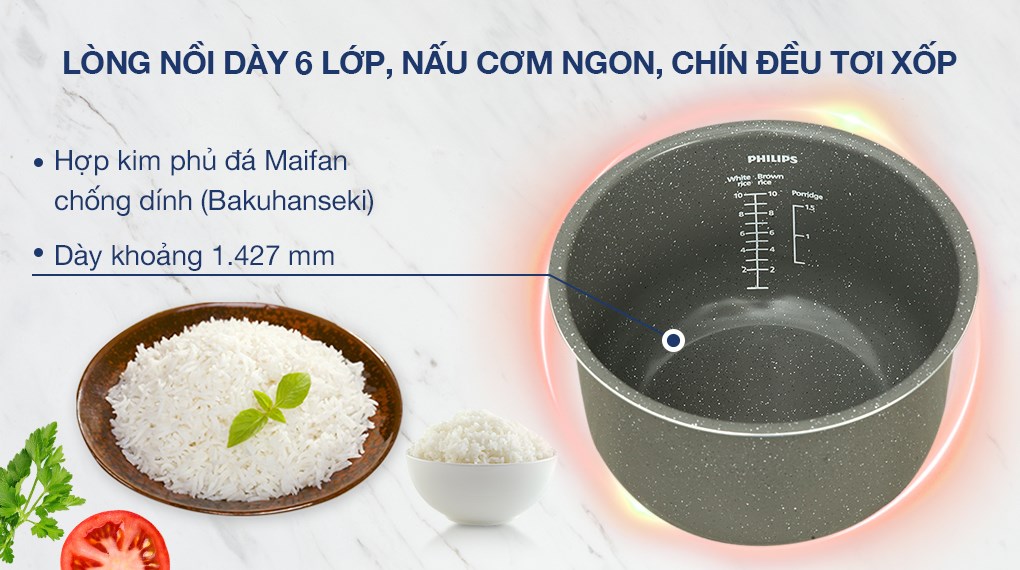 Nồi cơm điện tử 1,8L Philips HD4515/55