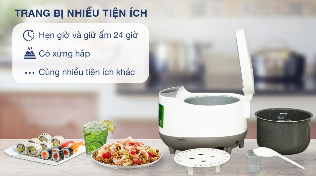 Nồi cơm điện tử 1,8L Philips HD4515/55