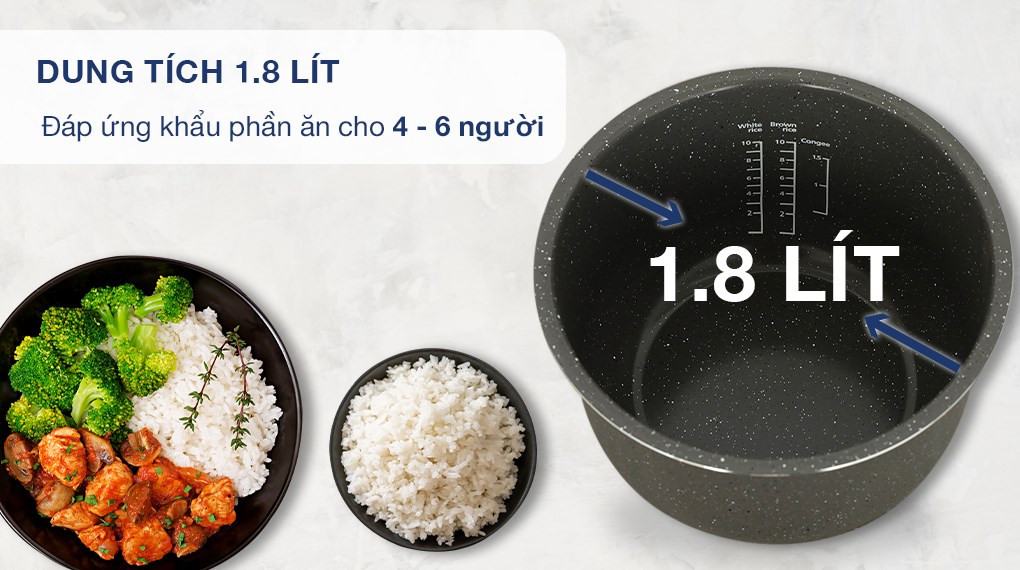 Nồi cơm điện tử 1,8L Philips HD4518/62