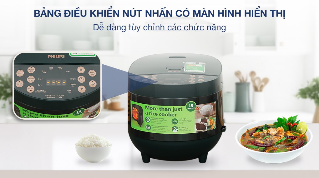 Nồi cơm điện tử 1,8L Philips HD4518/62