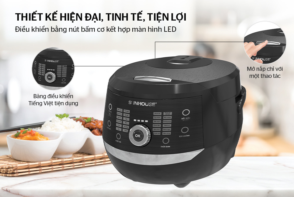 Nồi cơm điện tử 1.8L Sunhouse SHD8911