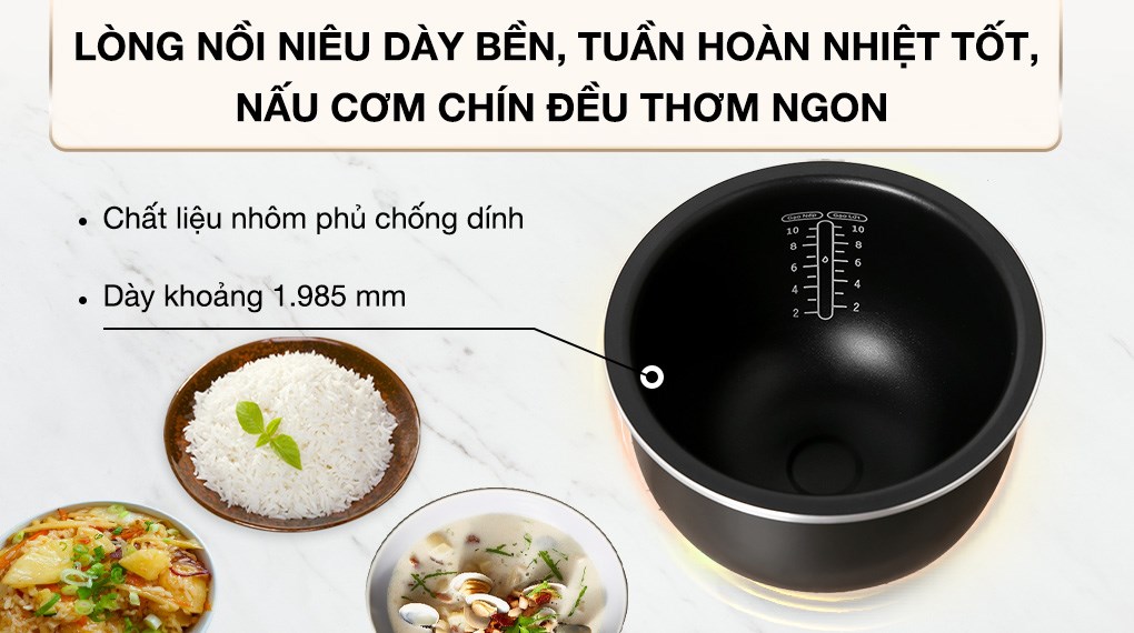 Nồi cơm điện tử 1,8L Tefal Easy Rice Plus RK736B68