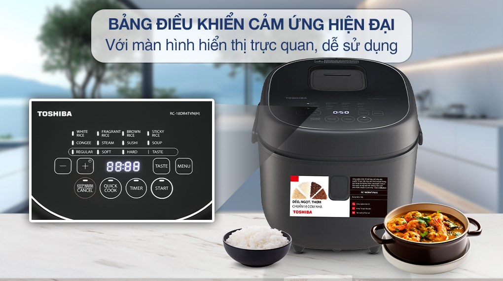 Nồi cơm điện tử 1,8L Toshiba RC-18DR4TVN(H)