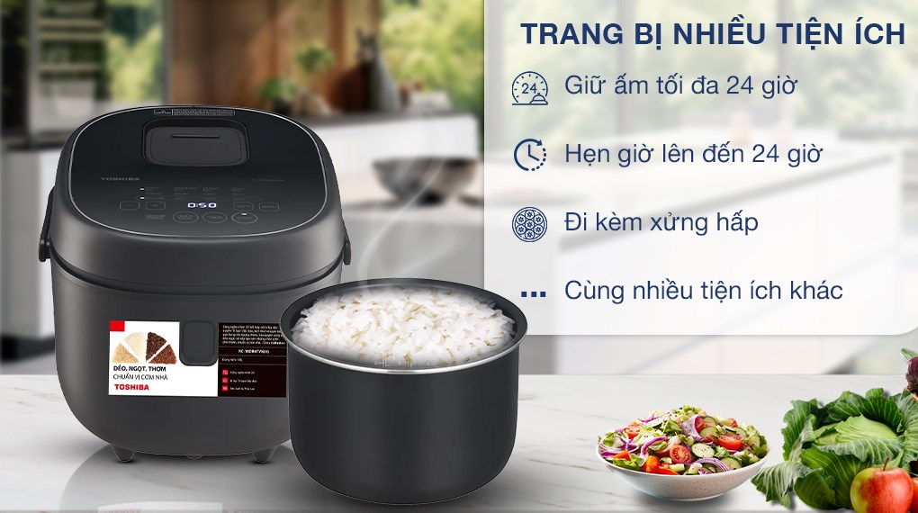 Nồi cơm điện tử 1,8L Toshiba RC-18DR4TVN(H)