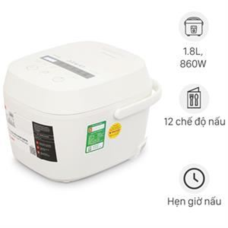 Nồi cơm điện tử 1,8L Toshiba RC-18DR5UVN(W)