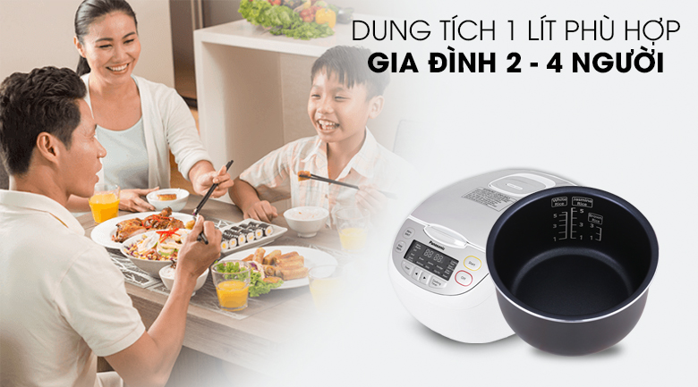 Nồi cơm điện tử 1L Panasonic SR-CP108NRA/M