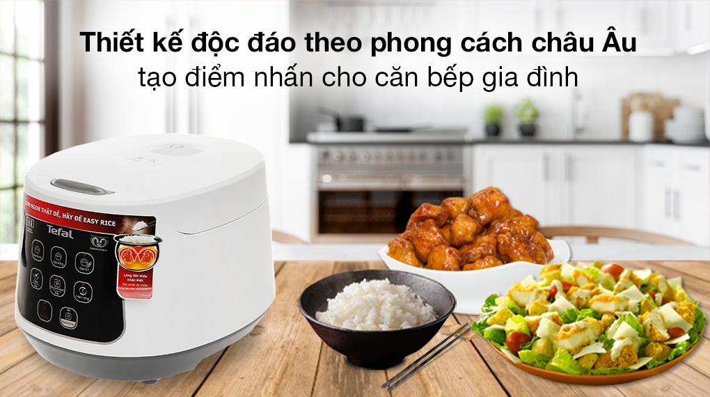 Nồi cơm điện tử 1L Tefal Easy Rice Compact RK730168