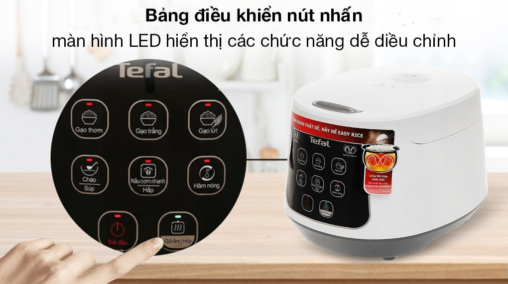 Nồi cơm điện tử 1L Tefal Easy Rice Compact RK730168