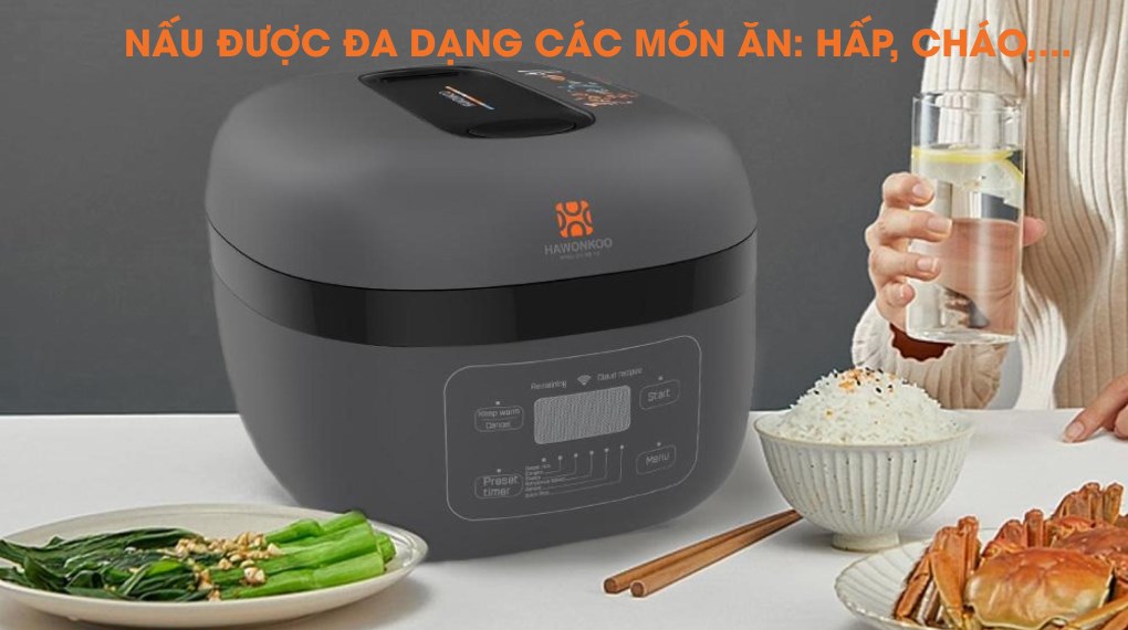 Nồi cơm điện tử cao tần 1,5L Hawonkoo RCH-152-IH-GR