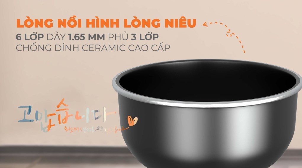 Nồi cơm điện tử cao tần 1,5L Hawonkoo RCH-152-IH-GR
