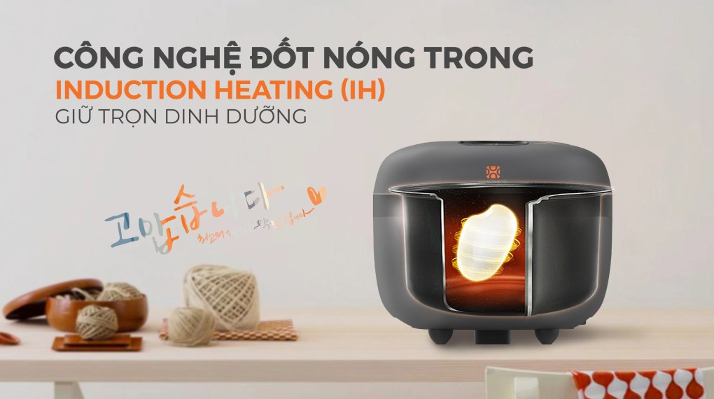 Nồi cơm điện tử cao tần 1,5L Hawonkoo RCH-152-IH-GR