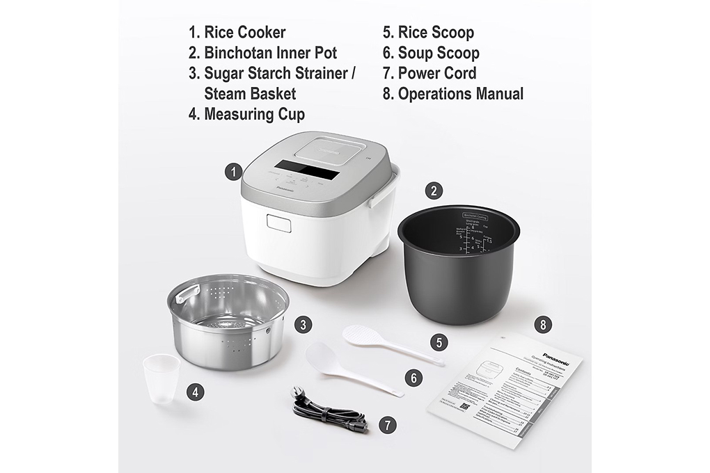 Nồi cơm điện tử cao tần 1,5L Panasonic SR-HFL153WRA