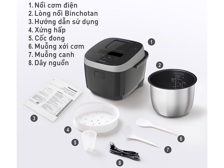 Nồi cơm điện tử cao tần 1,5L Panasonic SR-HFT153KRA