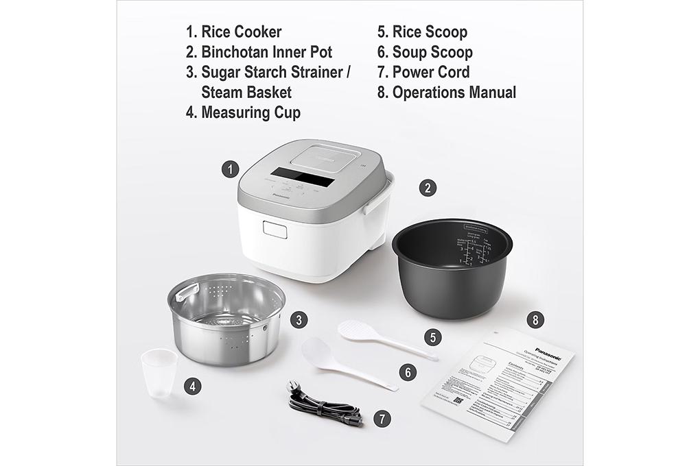 Nồi cơm điện tử cao tần 1L Panasonic SR-HFL103WRA