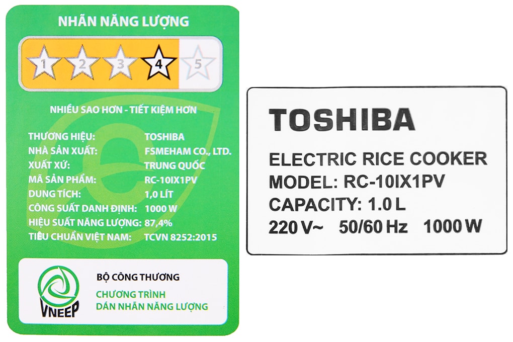 Nồi cơm điện tử cao tần 1L Toshiba RC-10IX1PV