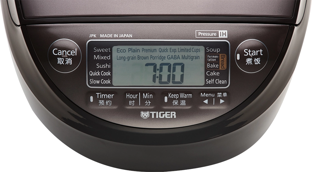 Nồi cơm điện tử cao tần áp suất 1,8L Tiger JPK - W18W-Japan