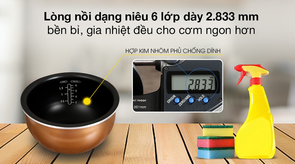 Nồi cơm điện tử cao tần lòng niêu 1.5L Tefal RK762168