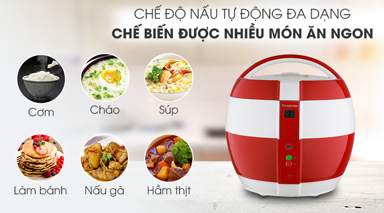 Nồi cơm điện tử Kangaroo 1.8L KG835