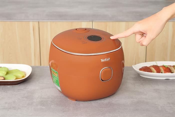 Nồi cơm điện tử mini 0,7L Tefal POP RK5352Y0-cam đất