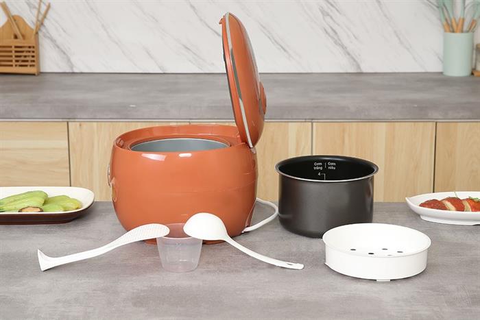 Nồi cơm điện tử mini 0,7L Tefal POP RK5352Y0-cam đất