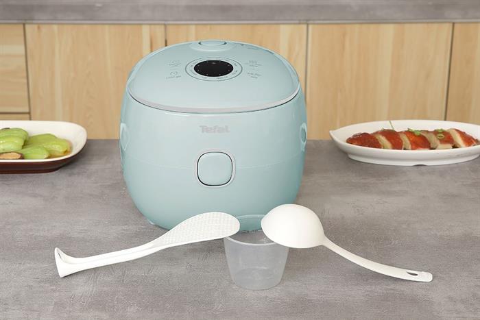 Nồi cơm điện tử mini 0,7L Tefal POP RK5352Y0-xanh