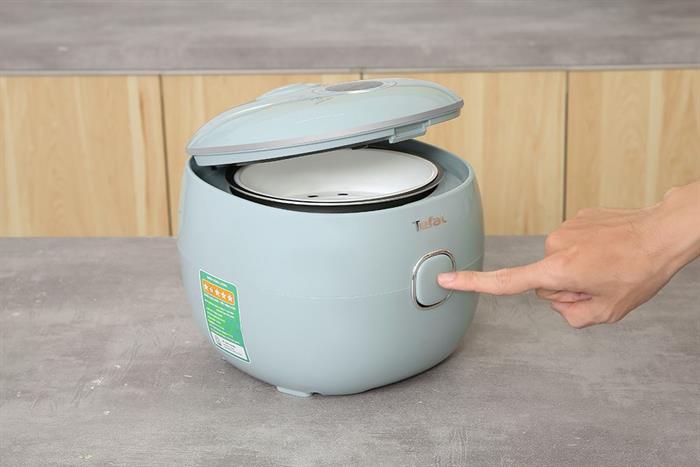 Nồi cơm điện tử mini 0,7L Tefal POP RK5352Y0-xanh