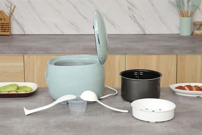 Nồi cơm điện tử mini 0,7L Tefal POP RK5352Y0-xanh